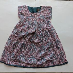 Tea GreenTea Girl's Sz 5 Pink and Gray Flutter Sleeve Sundress